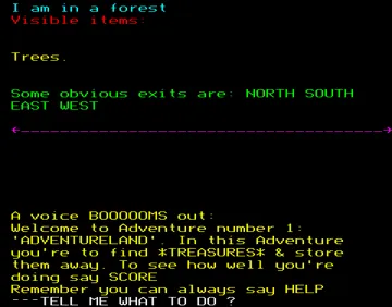 Adventure 01 - Adventureland - BBC v1.0 (1979)(Adams)[h TSTH] screen shot game playing